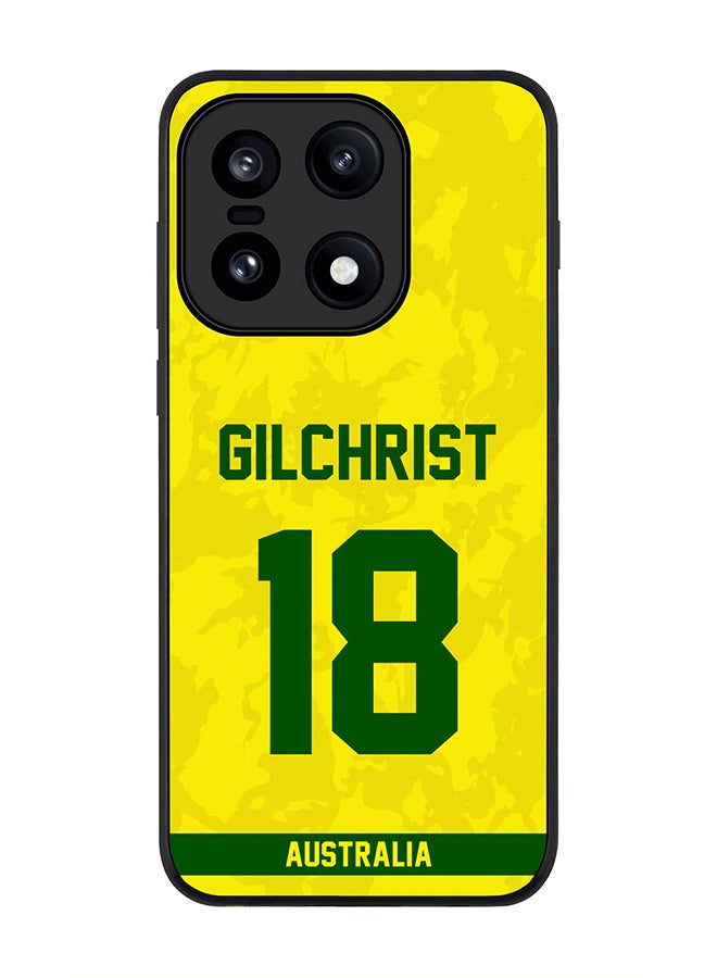 For OnePlus 15 Case,Slim fit Camera Protection, Shockproof Thin Phone cover  - Australia Adam Gilchrist, Jersey No 18
